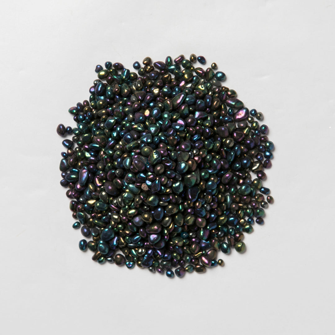 Beads Iridescene 虹色 黒